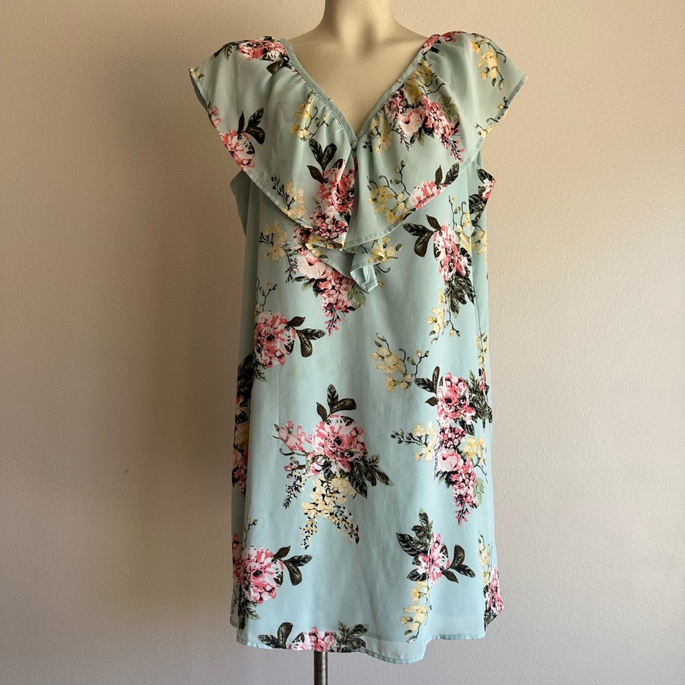 #11 Mason Jules Floral Ruffle Sleeve Dress